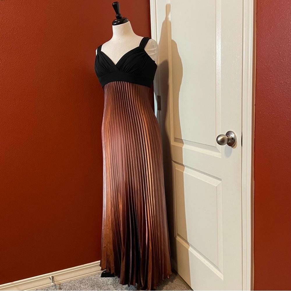 Betsy & Adam by Linda‎ Women’s Vintage Y2K Goth Fairie Maxi Pleated Prom Dress